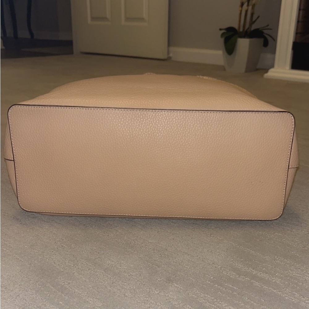 Tory Burch Taylor Tote Leather Shoulder Bag Shopper Handbag in Devon Sand - Picture 11 of 15